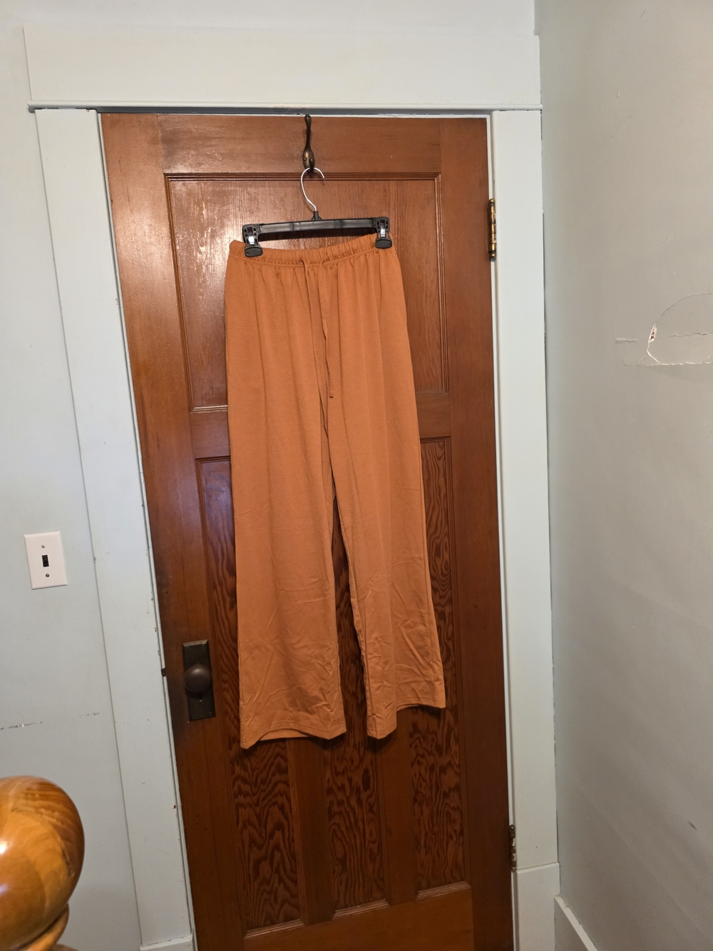 Wide Leg Drawstring Pants in Rust - Picture 2 of 4